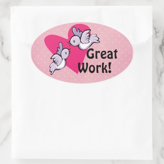 Geweldig werk belonen Stickers (Tas)