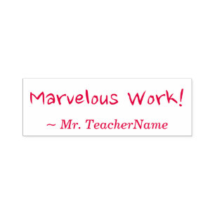 "Geweldig werk!" Commendement Rubber Stamp Zelfinktende Stempel