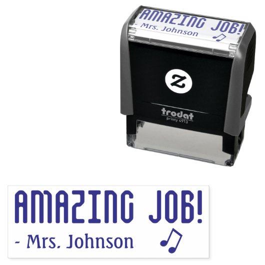 "GEWELDIG WERK!" Educator Rubber Stamp Zelfinktende Stempel (In situ)