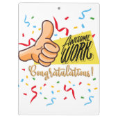 Geweldig werk gefeliciteerd klembord (Achterkant)
