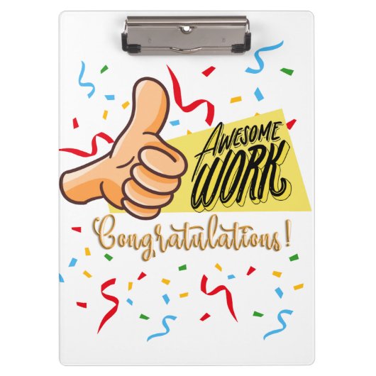 Geweldig werk gefeliciteerd klembord (Voorkant)