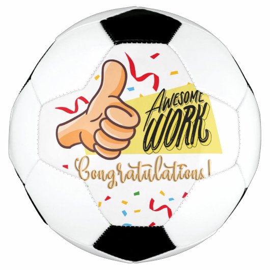 Geweldig werk gefeliciteerd voetbal (Voorkant)