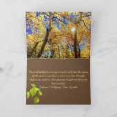 Geweldig Werk Gepersonaliseerd Herfstblad Bestemmi Bedankkaart (Binnen)