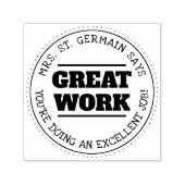 Geweldig Werk | Gepersonaliseerde Docenten Zelfinktende Stempel (Design)