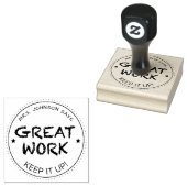 Geweldig werk | Gepersonaliseerde leraren Rubberstempel (Gestempeld)