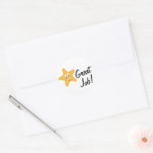 Geweldig werk! goudster ronde sticker (Envelop)