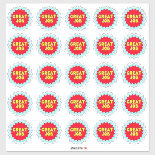 Geweldig werk Kleurrijke beloning Teacher Stickers (Vel)