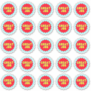 Geweldig werk Kleurrijke beloning Teacher Stickers