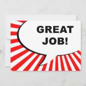 geweldig werk! komische bel kaart (Voorkant)