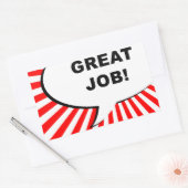 geweldig werk! komische bubbel rechthoekige sticker (Envelop)