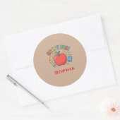 Geweldig werk, leraar en leerling ronde sticker (Envelop)