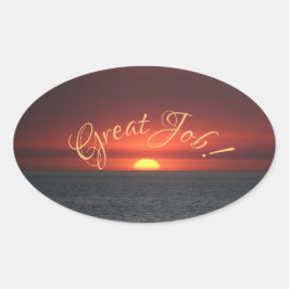 Geweldig werk! ovale sticker