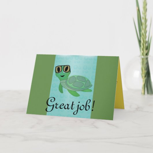 Geweldig Werk Personaliseer Bestemming Bestemming' Bedankkaart (Voorkant)