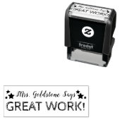 Geweldig Werk | Persoonlijke Docenten Zelfinktende Stempel (In situ)