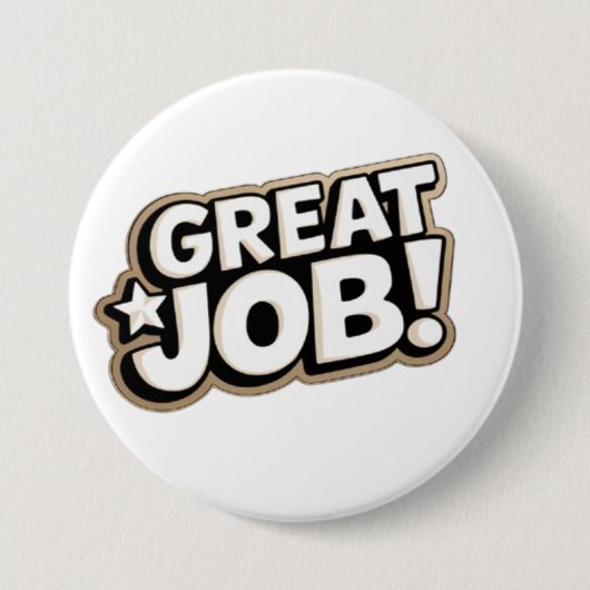 geweldig werk ronde button 7,6 cm (Voorkant)