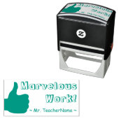 "Geweldig werk!" + Rubberstempel van Tutor Zelfinktende Stempel (In situ)