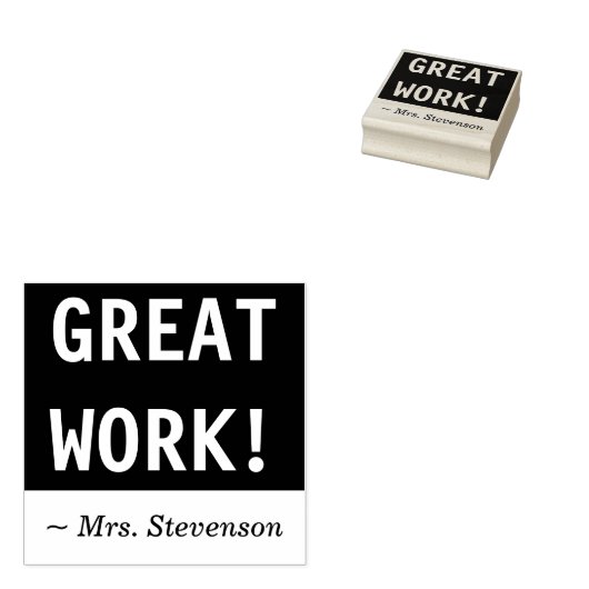 "GEWELDIG WERK!" + Teacher Marking / Grading Stamp Rubberstempel (Gestempeld)