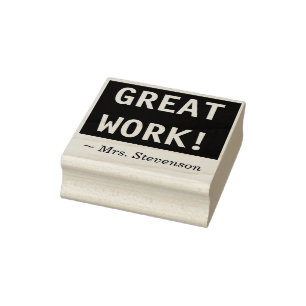 "GEWELDIG WERK!" + Teacher Marking / Grading Stamp Rubberstempel