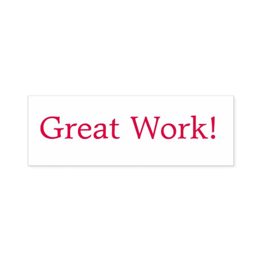 "Geweldig werk!" Zelfinkend stempel (Design)