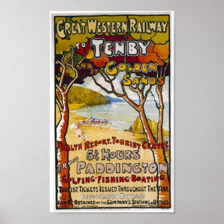 Geweldig Western "Tenby"-Poster Poster