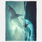 GEWELDIG WIT en SURFER Fleece Deken (Voorkant)