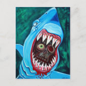 Geweldig wit gobstopper - Shark VS Zombie Briefkaart (Voorkant)