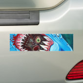 Geweldig wit gobstopper - Shark VS Zombie Bumpersticker (Op auto)
