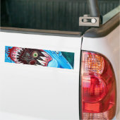 Geweldig wit gobstopper - Shark VS Zombie Bumpersticker (Op Truck)