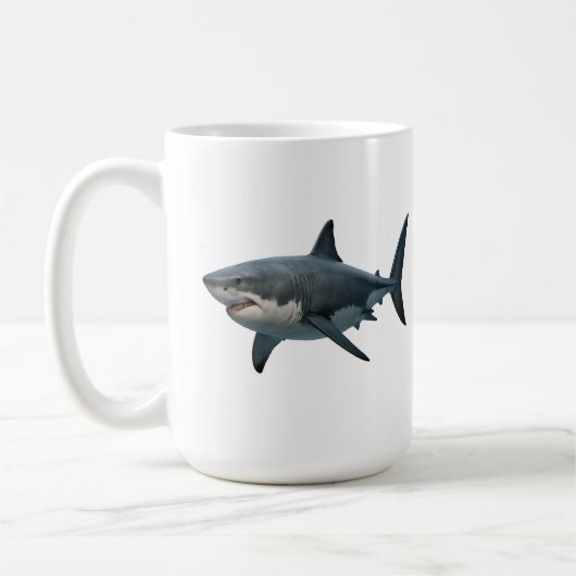 Geweldig wit koffiemok (Links)