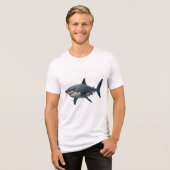 Geweldig wit Tri-Blend shirt (Voorkant volledig)