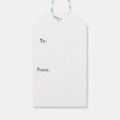 Geweldig witte kerst Groen Ugly Sweater Cadeaulabel (Achterkant)