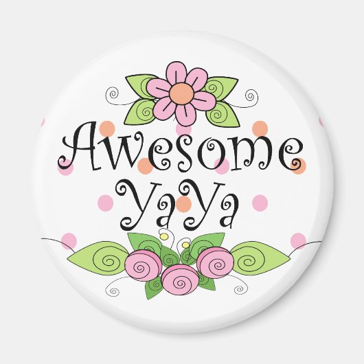 Geweldig YaYa T-shirt Magneet (Voorkant)