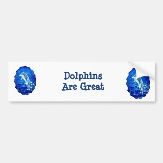 Geweldig Zee Dieren Dolfijnen Bumpersticker (Voorkant)