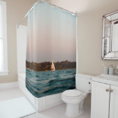 Geweldig Zee landschap | Beste cadeau voor liefheb Douchegordijn (In situ)