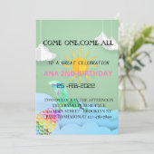 Geweldig zee sky design en zeemeerminnen voor je p kaart (Staand voorkant)