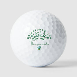 “Geweldig zijn” Rechthoekige sleutelhanger Golfballen