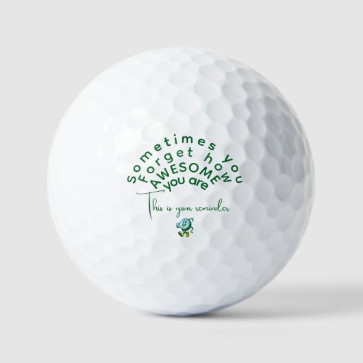 “Geweldig zijn” Rechthoekige sleutelhanger Golfballen (Voorkant)