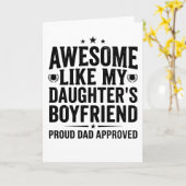 Geweldig zoals de vriend van mijn dochter, grappig kaart (Gele Bloem)