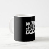 Geweldig zoals dochter berg wandelen vader koffiemok (Voorkant links)