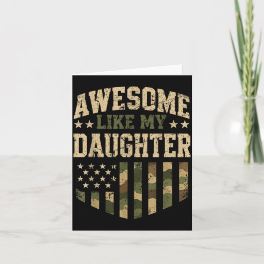 Geweldig zoals dochter camouflage Usa vlag vaderda Kaart (Voorkant)