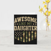 Geweldig zoals dochter camouflage Usa vlag vaderda Kaart (Gele Bloem)