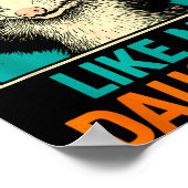 Geweldig zoals dochter Funny Fathers Day Vader Poster (Hoek)