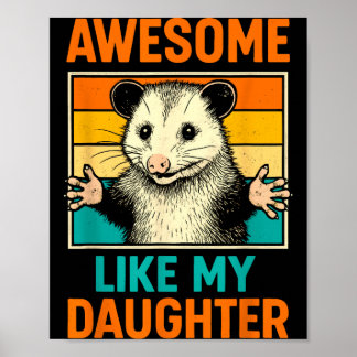 Geweldig zoals dochter Funny Fathers Day Vader Poster