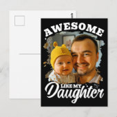 Geweldig zoals mijn dochter aangepaste vader foto briefkaart (Voorkant / Achterkant)