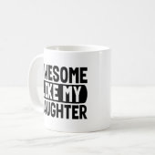 Geweldig zoals mijn dochter Cadeau voor ouders Vad Koffiemok (Voorkant links)