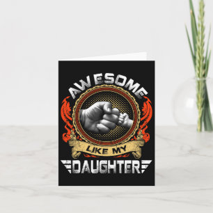 Geweldig zoals mijn dochter cadeaus mannen vader v kaart