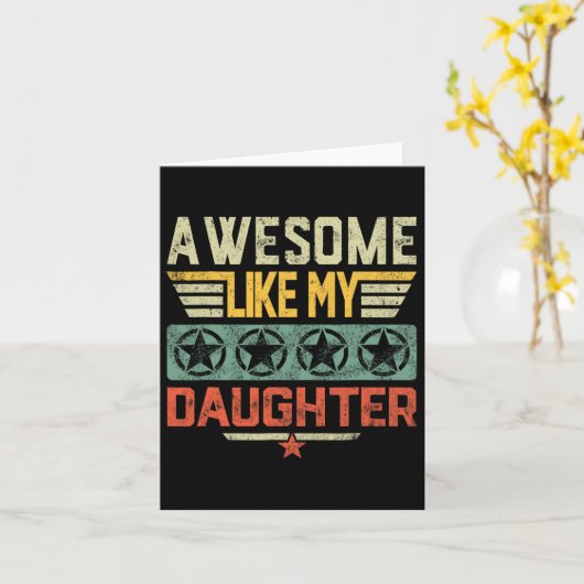 Geweldig zoals mijn dochter cadeaus papa mannen va kaart (Gele Bloem)