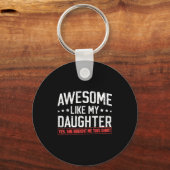 Geweldig zoals mijn dochter Grappige vader Papa Ma Sleutelhanger (Voorkant)
