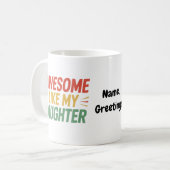 Geweldig zoals mijn dochter Grappige vader Vaderda Koffiemok (Voorkant links)