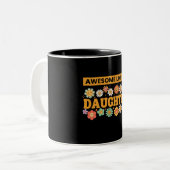 Geweldig zoals mijn dochter Leuke Vaderdag Tweekleurige Koffiemok (Voorkant links)